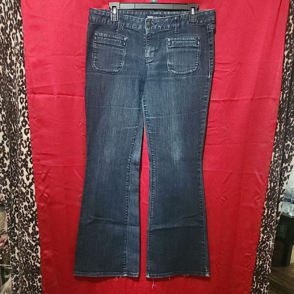 Mossimo Supply Co. Dark Blue Flare Jeans